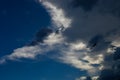 Black cloud and thunderstorm before rainy, Dramatic black clouds and dark sky Royalty Free Stock Photo