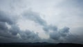 Black clouds and mountain before rain coming Royalty Free Stock Photo