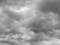 Black clouds hanging in the sky are a sign of overcastity Royalty Free Stock Photo