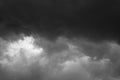 Black clouds herald the change of weather worse, rainy and stormy Royalty Free Stock Photo