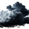 Black clouds isolated on white background Royalty Free Stock Photo