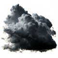 Black clouds isolated on white background Royalty Free Stock Photo