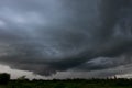 Black clouds were forming a thunderstorm