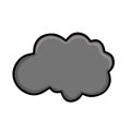 Black cloudy cloud logo vector design that will rain