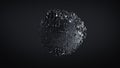 Black cluster of bubbles is floating 3D rendering illustration Royalty Free Stock Photo