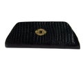 Black clutch bag with studded stones