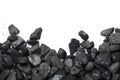 Black Coal Isolated On White Background Royalty Free Stock Photo