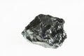 Black coal mine close-up with large depth of field. Anthracite coal bar isolated on white background Royalty Free Stock Photo