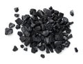 Black Coal Pile Isolated On White Background Royalty Free Stock Photo