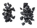 Black Coal Pile Isolated On White Background Royalty Free Stock Photo