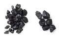 Black Coal Pile Isolated On White Background Royalty Free Stock Photo