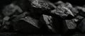 The black coal pile showcasing natural mineral textures and forms. AI generated image Royalty Free Stock Photo