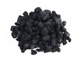black coal on white background Royalty Free Stock Photo