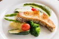 Black cod fish steak Royalty Free Stock Photo