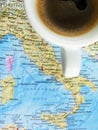 Black coffee attractions Italy Royalty Free Stock Photo