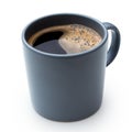 Black coffee in a blue-grey ceramic mug isolated on white Royalty Free Stock Photo