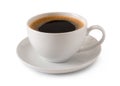 Black coffee in a coffee cup isolated on a white background,clipping path Royalty Free Stock Photo