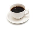 Black coffee cup isolated on white