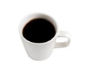 Black coffee in a cup isolated on white background. with clipping path Royalty Free Stock Photo