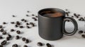 The black coffee mug. AI generated Royalty Free Stock Photo