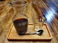 Black coffee from Toraja, Indonesia Royalty Free Stock Photo