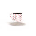 Black coffee white cup with red arrow pattern Royalty Free Stock Photo