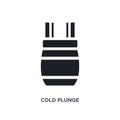 black cold plunge isolated vector icon. simple element illustration from sauna concept vector icons. cold plunge editable logo