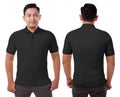 Black Collared Shirt Design Template Royalty Free Stock Photo