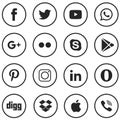 Social media networking sign logos Royalty Free Stock Photo