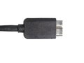 Black color Micro-B USB cable Royalty Free Stock Photo