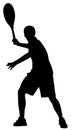 Silhouette of tennis player