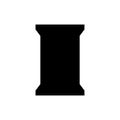 Black color tailor thread bobbin icon isolated.Vector illustraton. Royalty Free Stock Photo