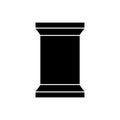 Black color tailor thread bobbin icon isolated.Vector illustraton. Royalty Free Stock Photo