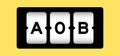 Black in word AOB abbreviation of Assignment of benefits or Any other business on slot banner with yellow color background