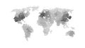 Black color world map Royalty Free Stock Photo