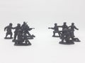 Black Colored Plastic Army Men with Gun Toys for Kids in White  Background 36 Royalty Free Stock Photo