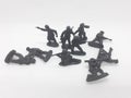 Black Colored Plastic Army Men with Gun Toys for Kids in White Isolated Background 42 Royalty Free Stock Photo