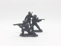 Black Colored Plastic Army Men with Gun Toys for Kids in White Isolated Background 47 Royalty Free Stock Photo