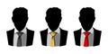 Black colour business man icon sign vector illustration