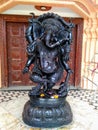 black colour Ganesh statue Chhatarpur Mandir