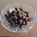 Black Coloured grapes. A grape is botanically a berry.