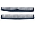 Black comb isolated on a white background. Two black Hairbrush