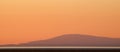 Black Combe, Morecambe Bay, orange sunset sky Royalty Free Stock Photo