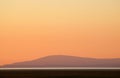 Black Combe, Morecambe Bay, orange sunset sky Royalty Free Stock Photo