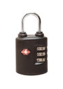 Black combination padlock