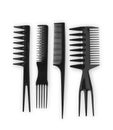 Black combs isolated on white Royalty Free Stock Photo