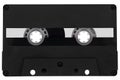The black compact audio cassette