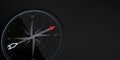 Black Compass Banner Royalty Free Stock Photo