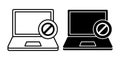 Computer Block Black Icon Bundle for Security and Access Control Royalty Free Stock Photo