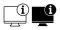 Computer Info Black Icon Bundle for Information and Help Royalty Free Stock Photo